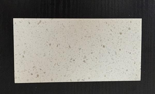 Have Stock White Solid Color Quartz Stone with Small Quartz Chips Non-porous