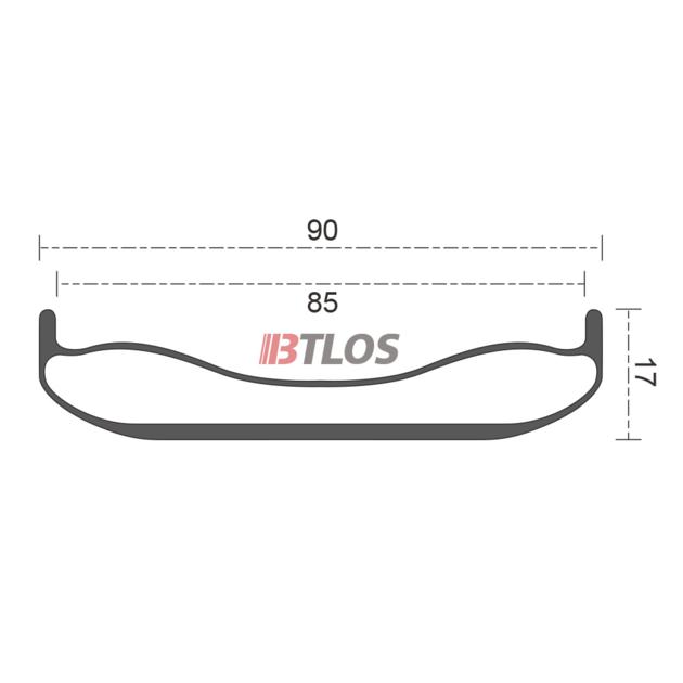 BTLOS FD90 90mm wide 26 inch fat bike double wall carbon rims