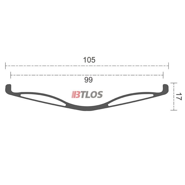 BTLOS FS105 Premium single wall 26-inch fat bikes 105mm wide single wall carbon fiber rims