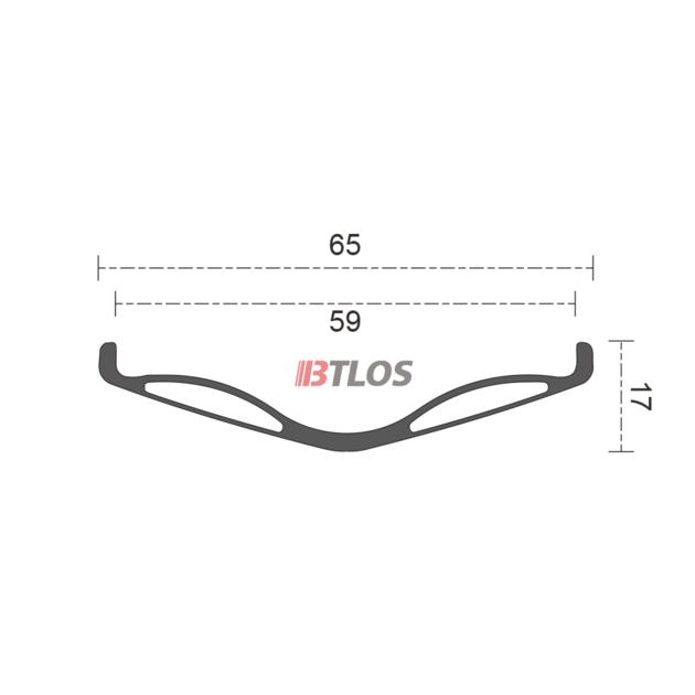 BTLOS FS65 Premium 65mm wide 26 inch fat bike single wall carbon rims