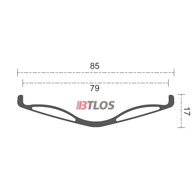 BTLOS FS85 Premium 85mm wide 26 inch fat bike single wall carbon rims