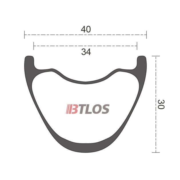 BTLOSM-i34 34mm internal downhill carbon rims