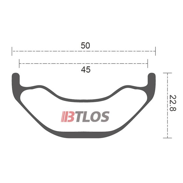 BTLOS M-i45 Light plus 50mm wide bike rims