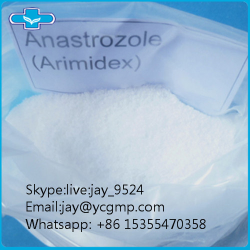  High Purity Anti Estrogen Anastrozole Powder CAS 120511-73-1 Estrogen Hormone jay at ycgmp dot com