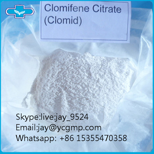 Clomifene Citrate Anti Estrogen Supplements For Men Pharma Raw Material White Powder CAS 50 41 9