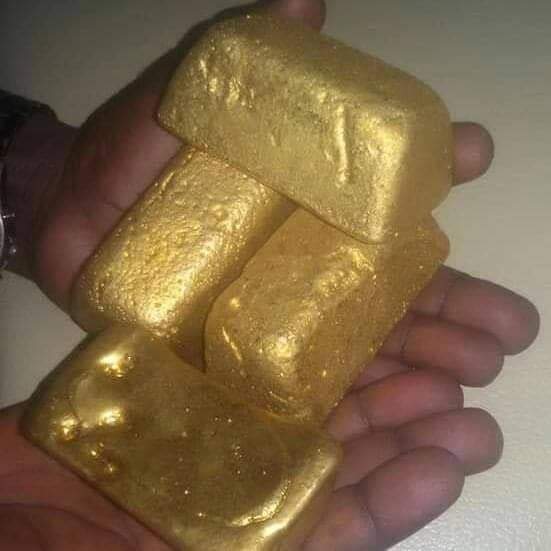 Gold dore bars, gold nuggets, gold bars