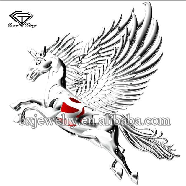 2017 trending products fashion charm 925 silver unicorn cage pendant with wing