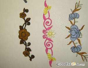 Peony Design Embroidery