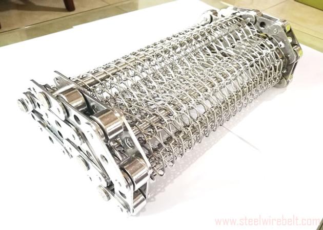 Chain Edge Stainless Steel Wire Mesh Conveyor Belt 20-100m Length Anti Acid