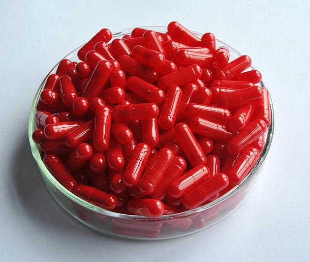 Empty gelatin capsules all red size 0 00 print available