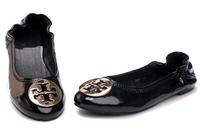 wholesale-tory burch womens sheepskin leather shoes,black