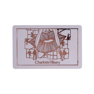 Plastic loyalty card with highlighted logo made by hot stamp gold or silver foil