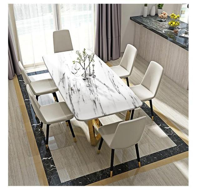 elegant european dining tables sets rectangular marble top dining