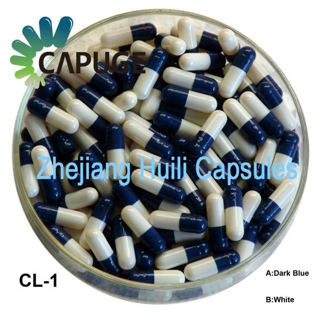 Empty Gelatin Capsule Half Transparent Purple