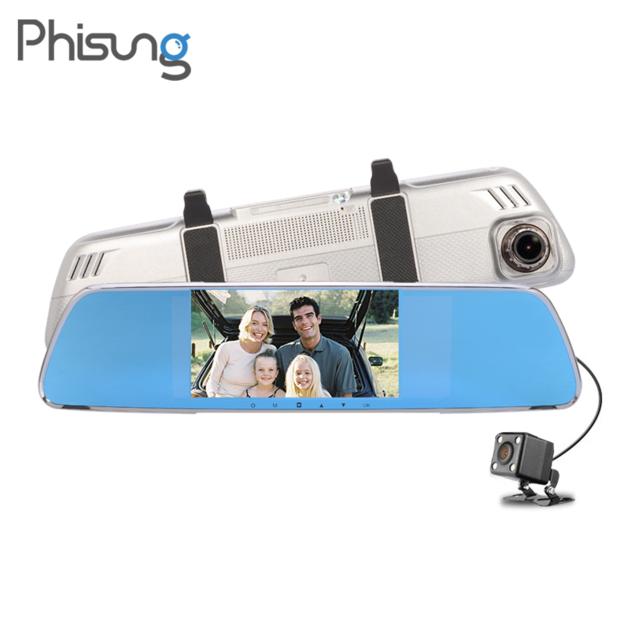 Phisung 4.3" dual cams HD1080P car video recorder 