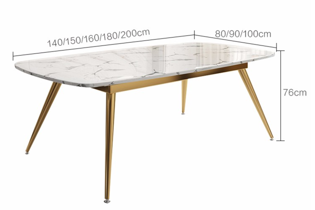 Artificial Marble Dining Tables Stainless Steel