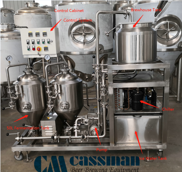 Cassman 50L Homebrew Beer Small Brewing Equipment