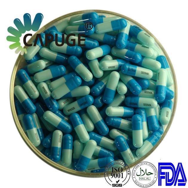 High Quality Empty Gel Caps Gelatin Capsuels Blue Lt Blue Bulk