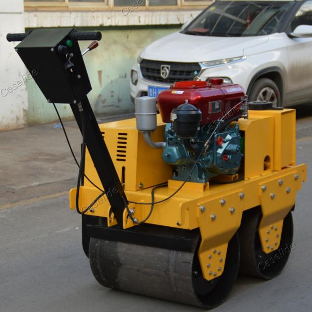 Hand Road Roller Double Drum Vibrating