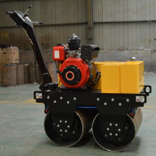 Fully hydraulic double drum vibratory road roller compactor roller