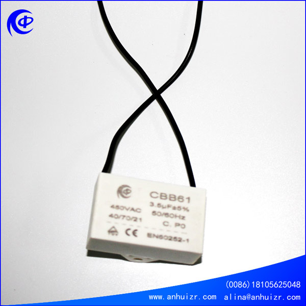 ac celling fan capacitor resin film capacitor single phase capacitor 