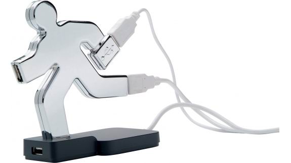 Four-port USB Hub with flyman shape