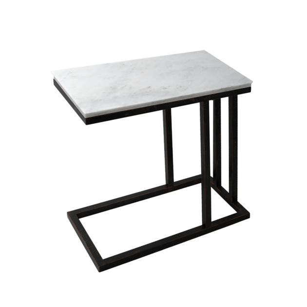 CT012 silhouette white rectangular box marble coffee tables