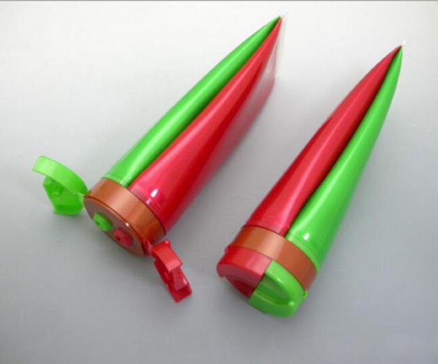 Double cosmetic tube for shampoo conditioner D50mm
