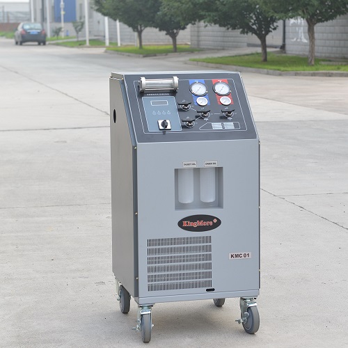 Manual auto ac flushing refrigerant recovery machine ac service station with low price