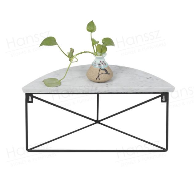 COT031 erin rectangular white marble table
