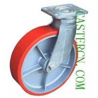 Cast Iron Hub PU Swivel Caster