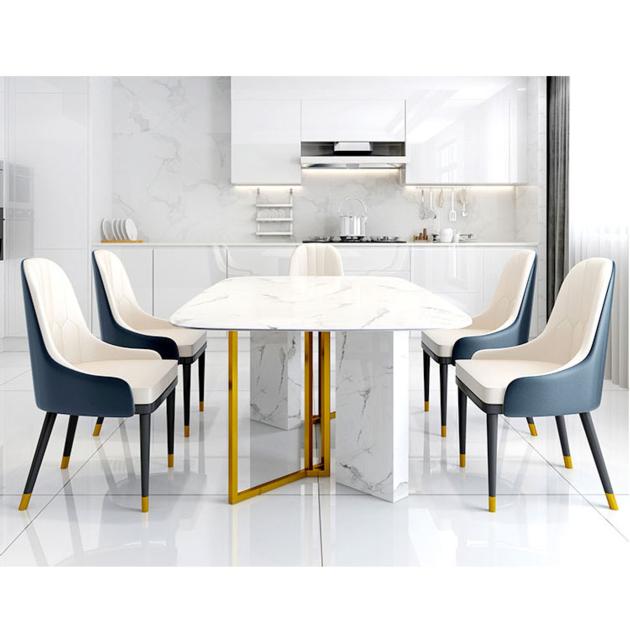 Marble top dining table for restaurant marble and stone table