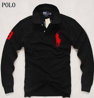New Mens Ralph Lauren Polo Shirt, Big Pony, Black