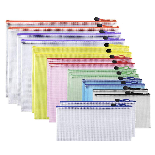 Hot Amazon sale document storage mesh clear organizer bag