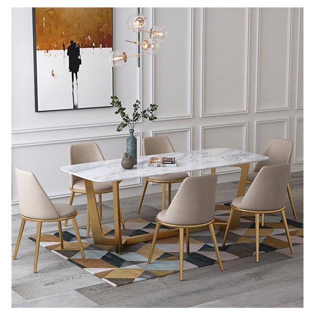 Elegant European Dining Tables Sets Rectangular