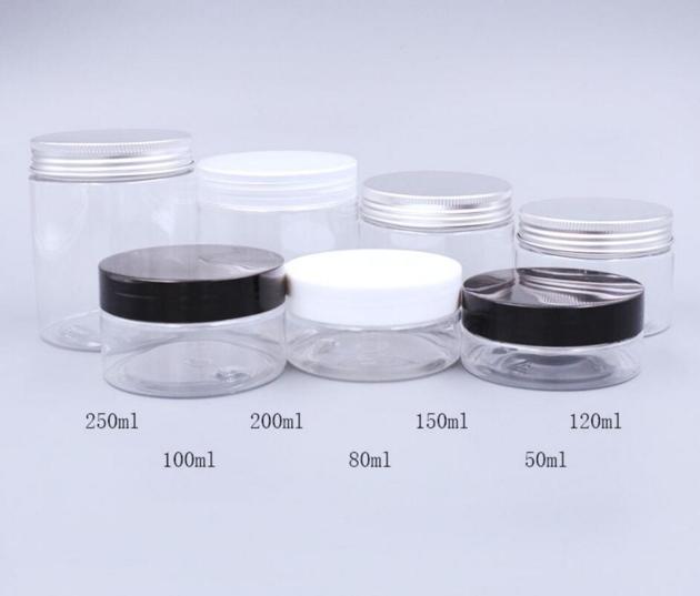 Large plastic jars,clear plastic jars with screw on lid