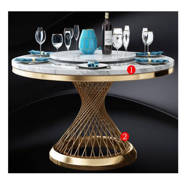 Custom Cut Marble Table Top For