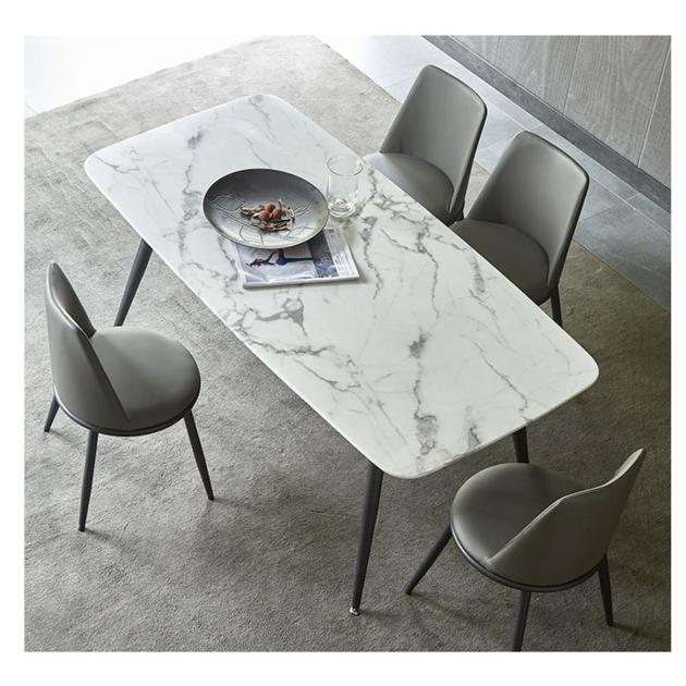 High quality restaurant furniture small dining table carrara white marble table top