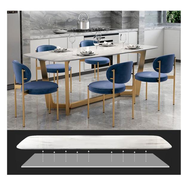 Elegant European Dining Tables Sets Rectangular
