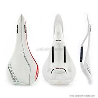 Ness Carbon Fiber Bike Bicycle Saddle White/Red