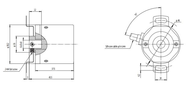 IY38H8 Blind Shaft Encoder 10 5000ppr