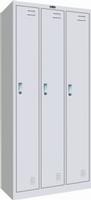 KD metal single-tier triple-wide gym locker assembled