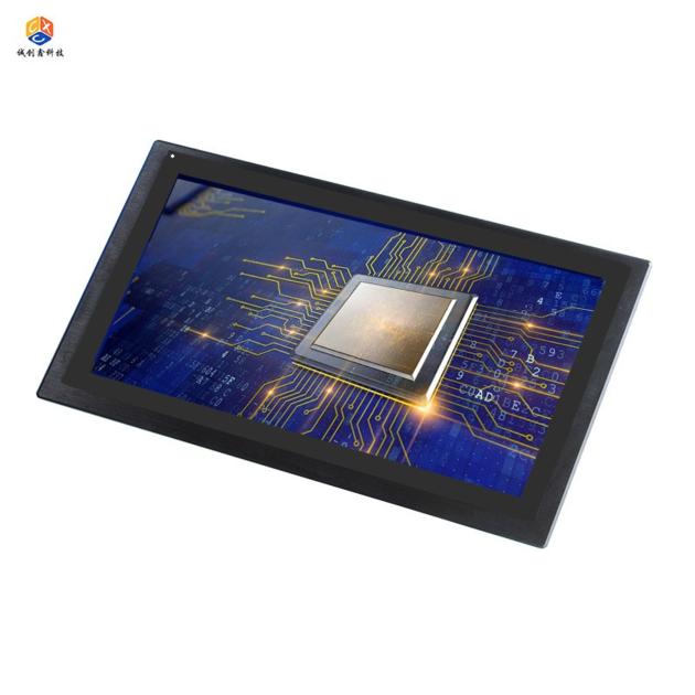 15.6-inch embedded capacitor industrial control touch screen with light-sensitive anti-glare all-in-