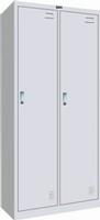 KD metal single-tier double-wide gym locker assembled
