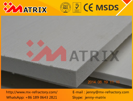 1260C 10mm thin Ceramic Fiberboard refractory ceramics for refractory services and furnace lining