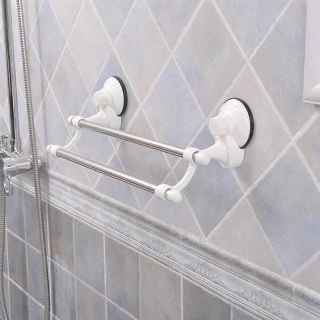 Bathroom Suction Cup Towel Rack Stainless