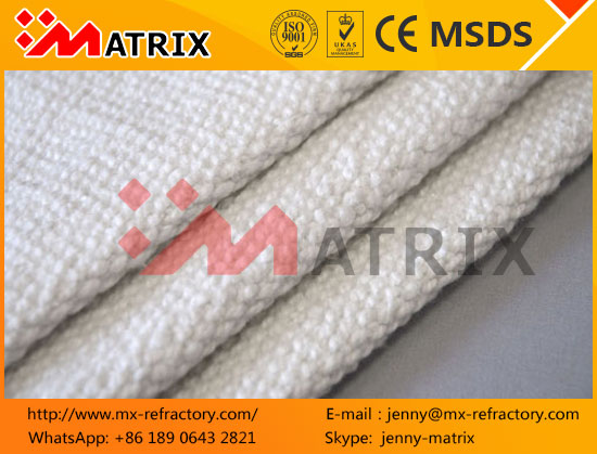 Fiberglass Reinforced Ceramic Fiber Cloth No asbestos Cloth with high heat insulation wrap