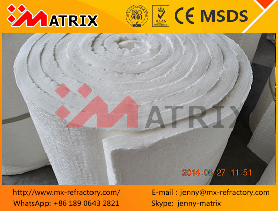 1260C ceramic fiber blanket 6-50mm 128kg/m3