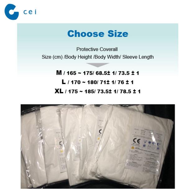 Medical Disposable Waterproof Breathable Protective Coverall