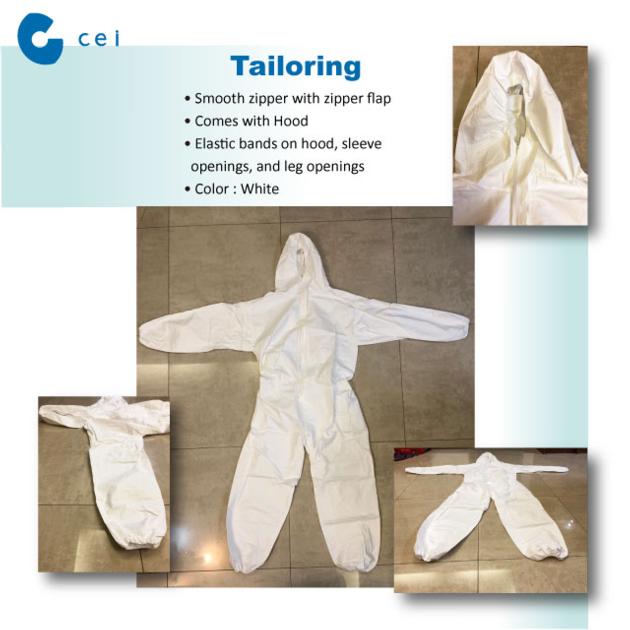 Medical Disposable Waterproof Breathable Protective Coverall
